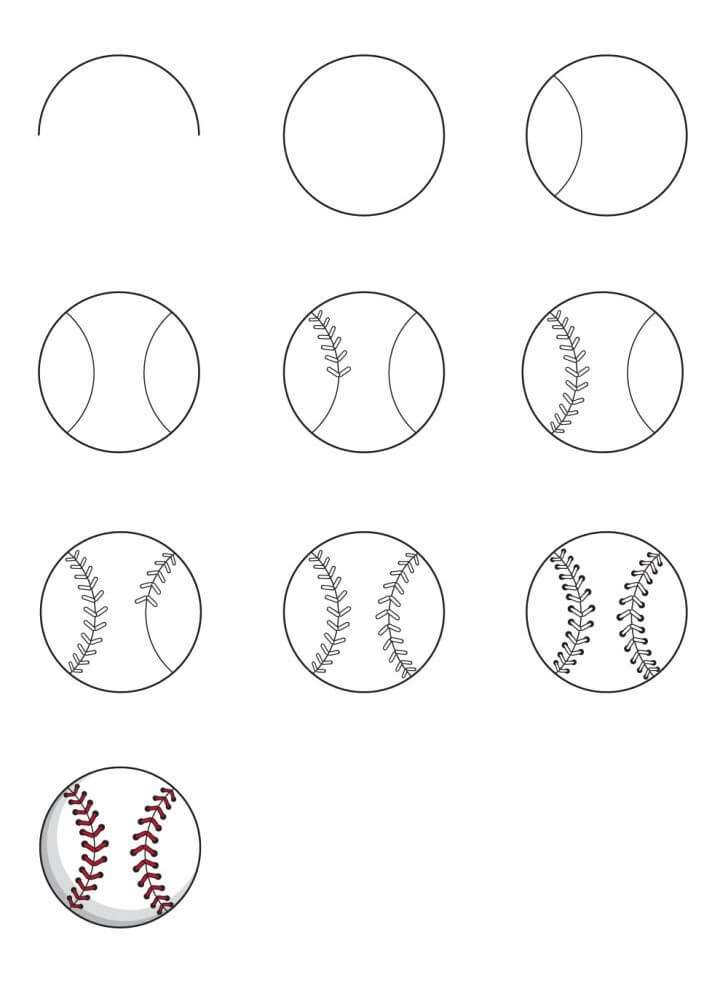 How to draw Baseball idea (8)