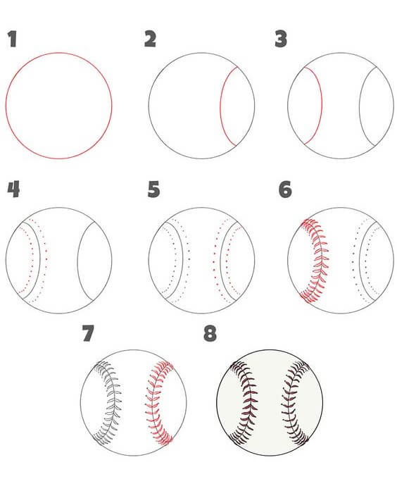 How to draw Baseball idea (9)