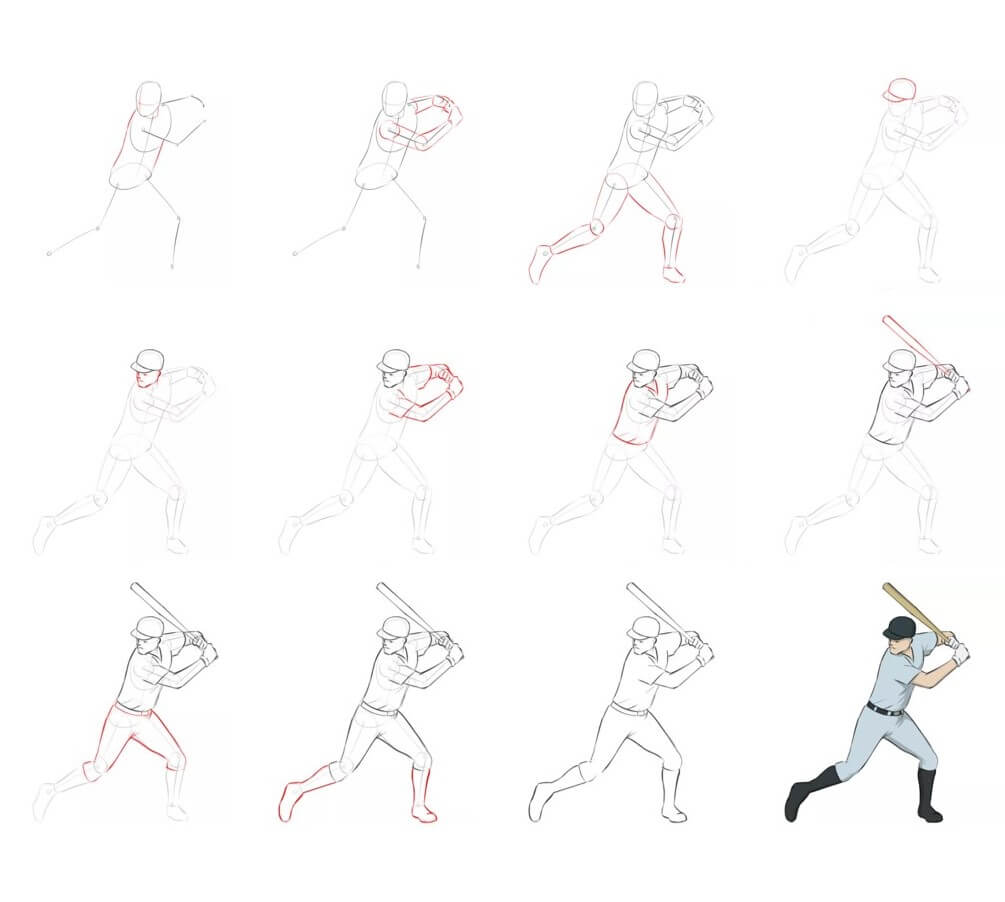 Baseball player ideas (10) Drawing Ideas