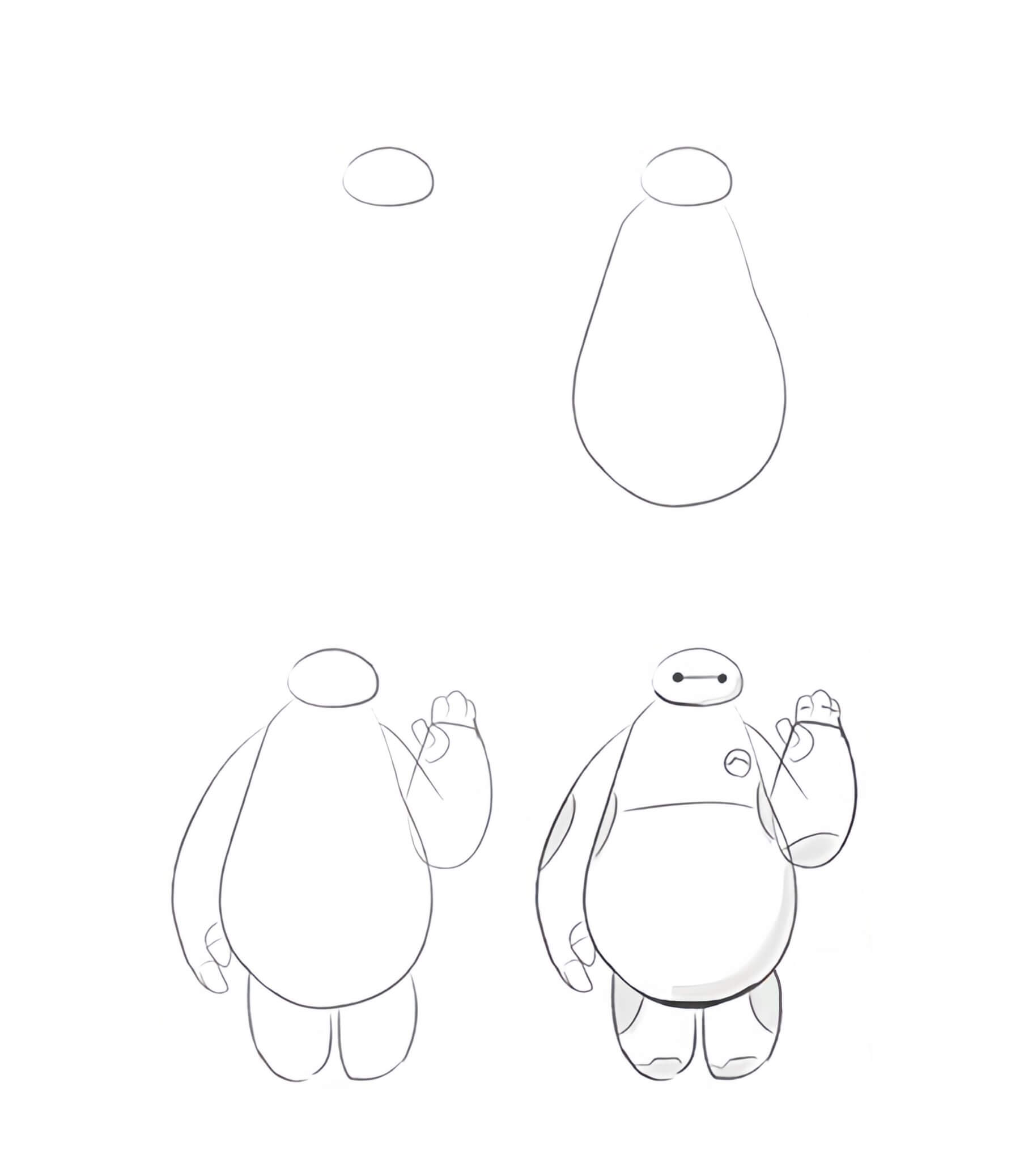 How to draw Baymax idea (1)