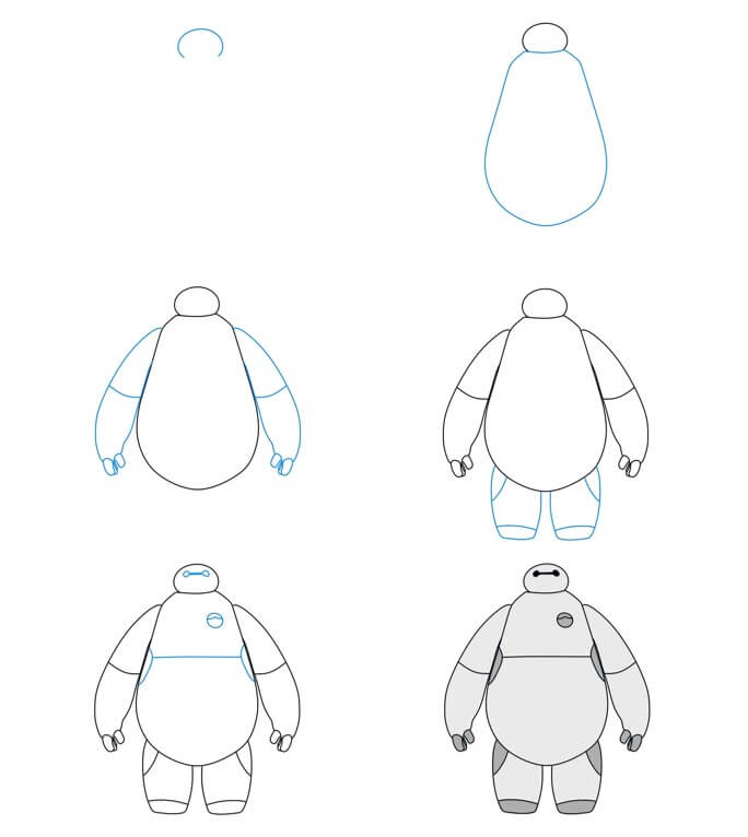 How to draw Baymax idea (10)