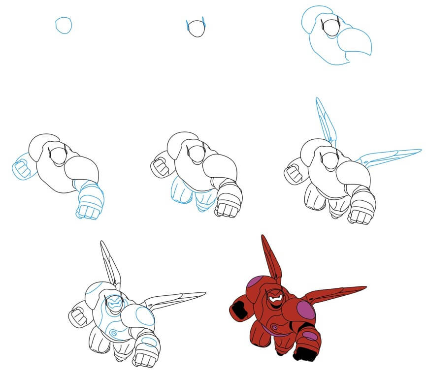 How to draw Baymax idea (14)