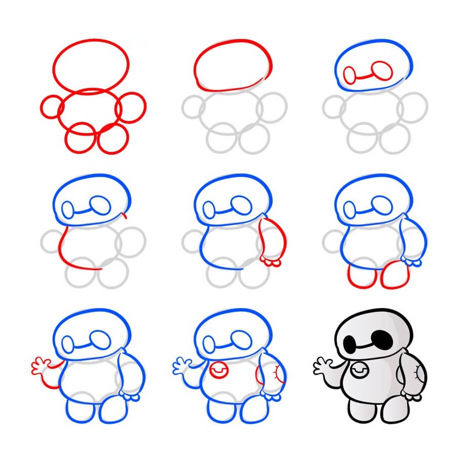 How to draw Baymax idea (17)