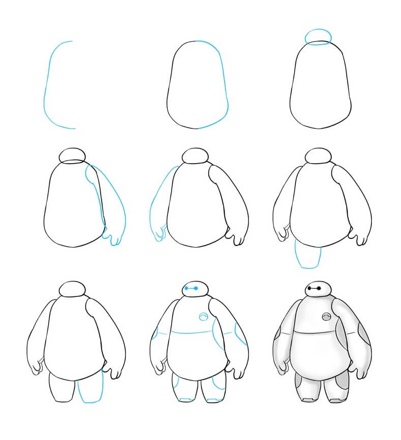 How to draw Baymax idea (2)