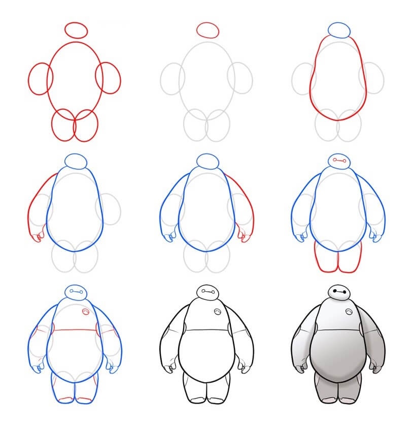 How to draw Baymax idea (3)