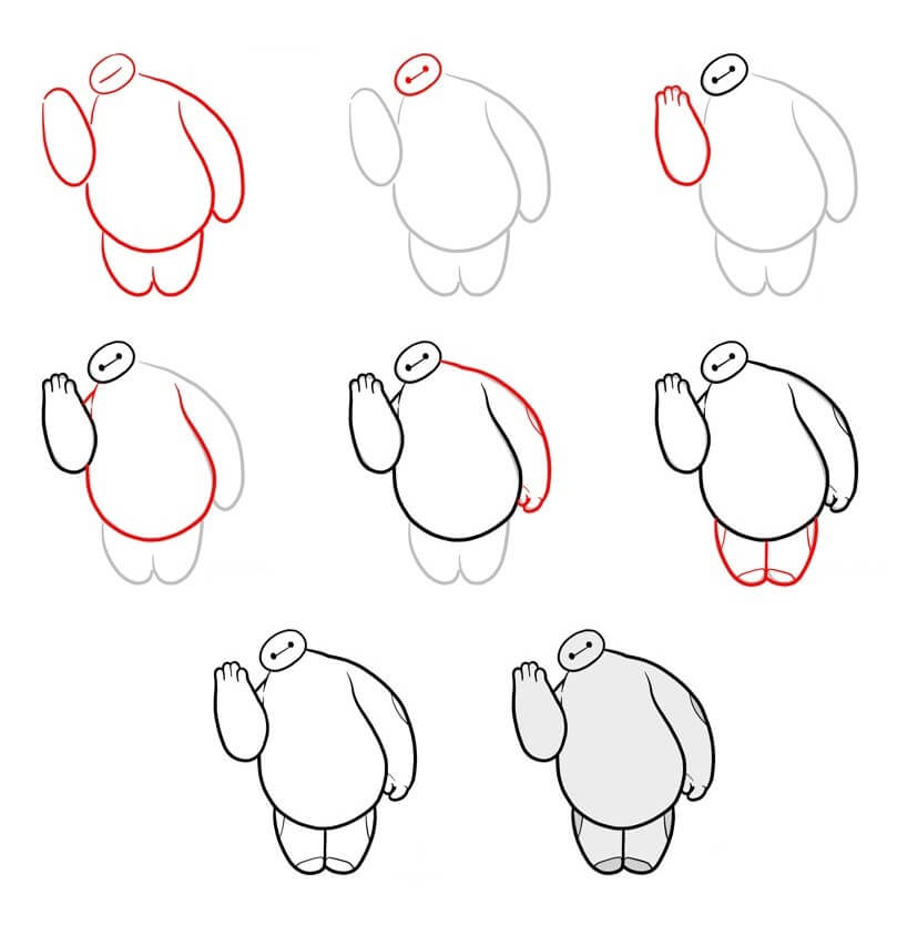 How to draw Baymax idea (4)