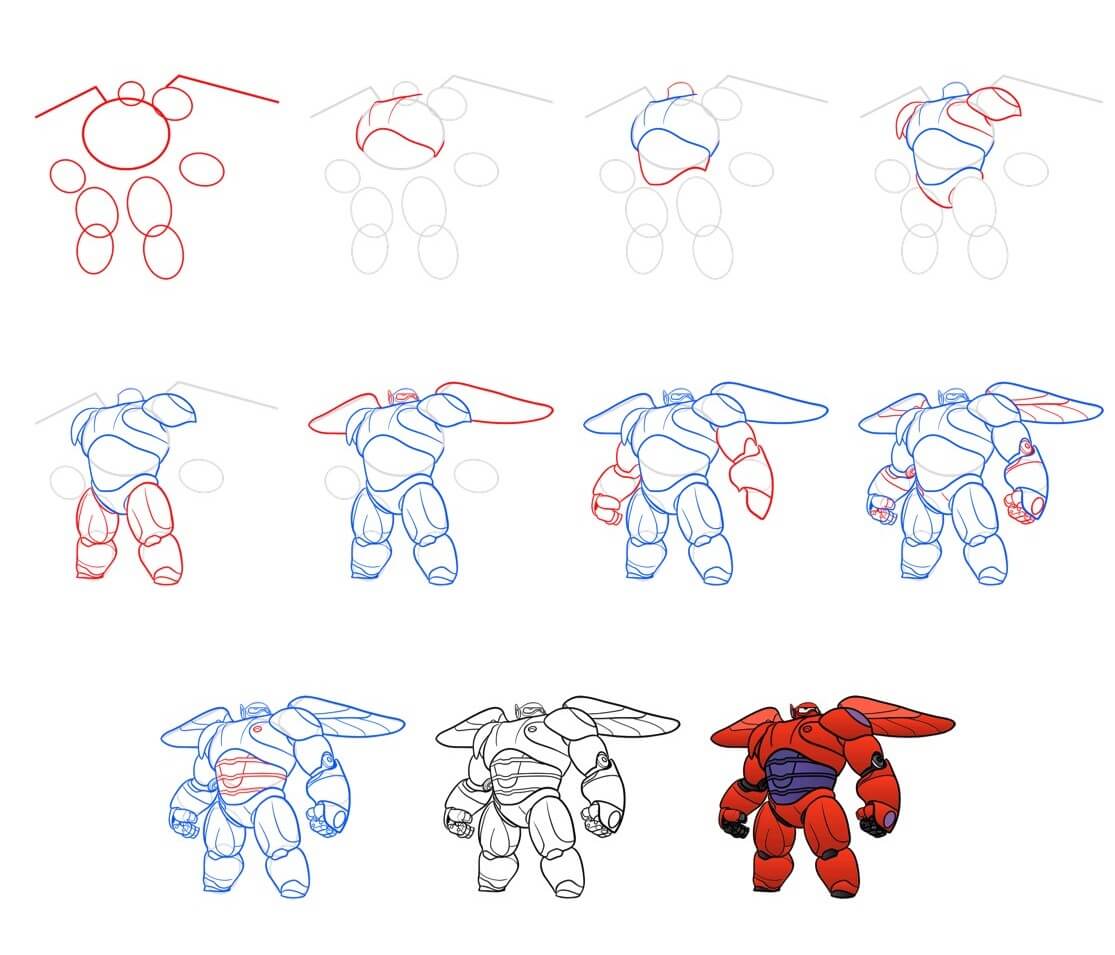 How to draw Baymax idea (5)