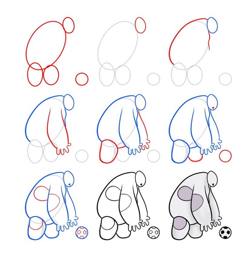 How to draw Baymax idea (9)