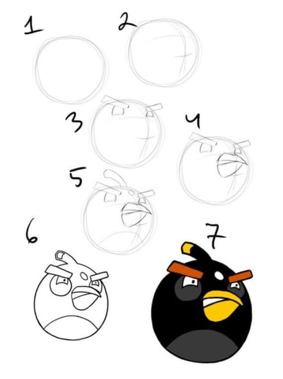 How to draw Bomb idea (1)