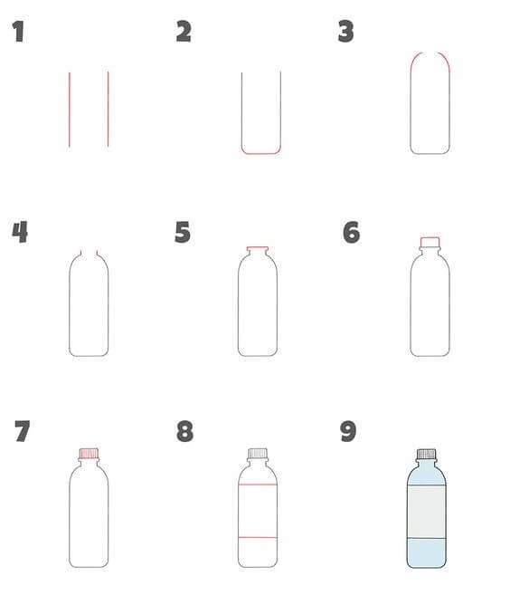 How to draw Bottle idea (10)