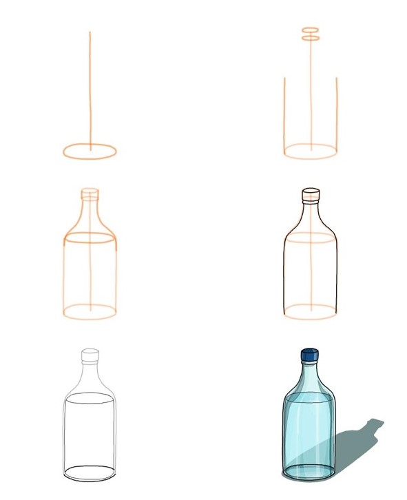 How to draw Bottle idea (25)