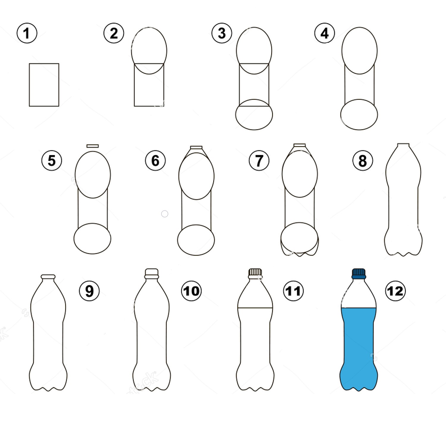 How to draw Bottle idea (27)