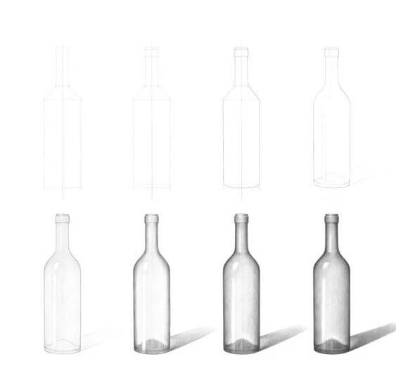 How to draw Bottle idea (4)