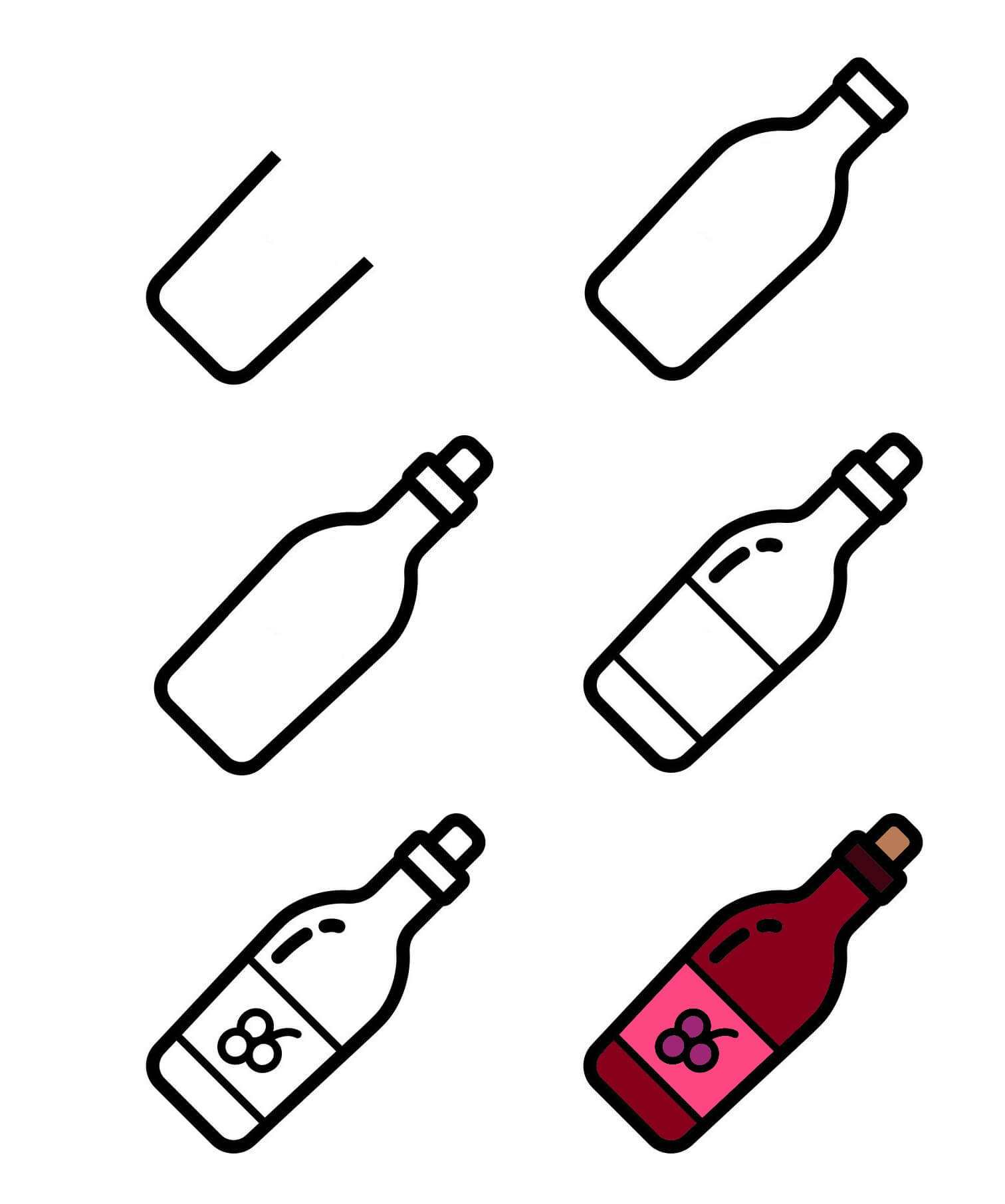 How to draw Bottle idea (5)