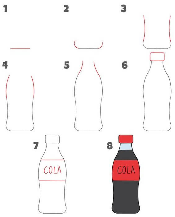 How to draw Bottle idea (6)