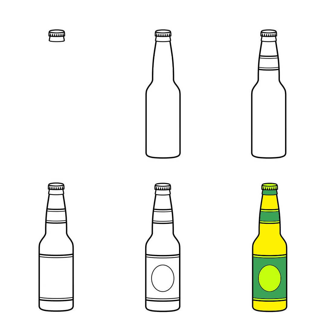 How to draw Bottle idea (7)