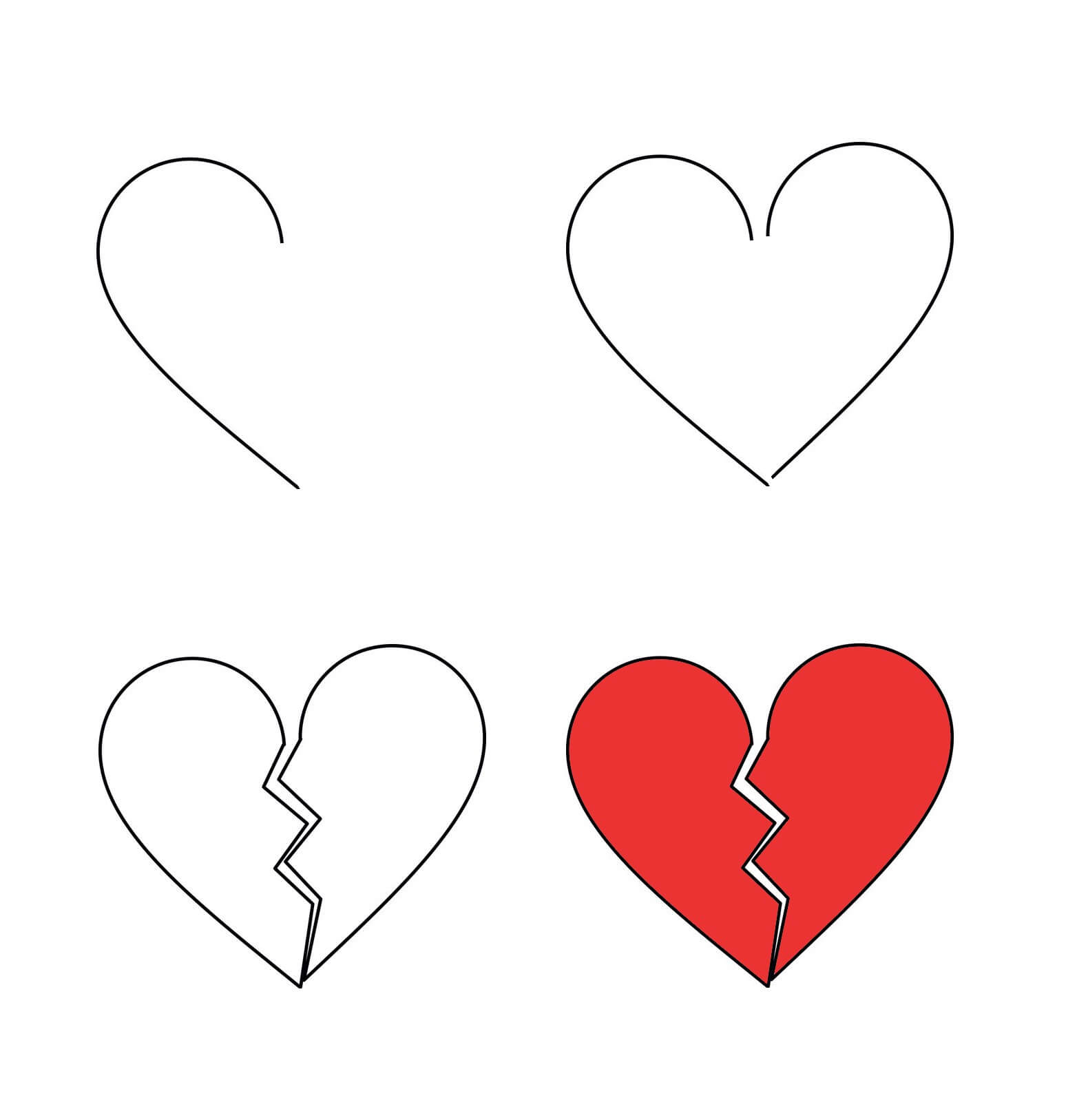 How to draw Broken Heart idea (11)