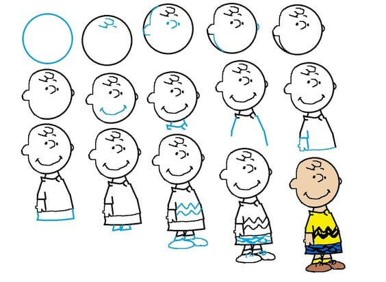 How to draw Charlie Brown idea (1)