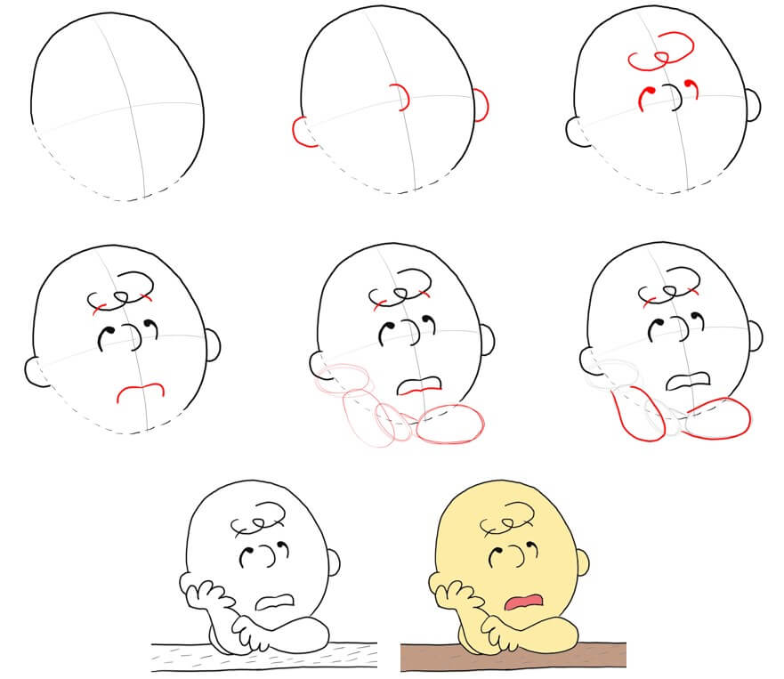 How to draw Charlie Brown idea (12)