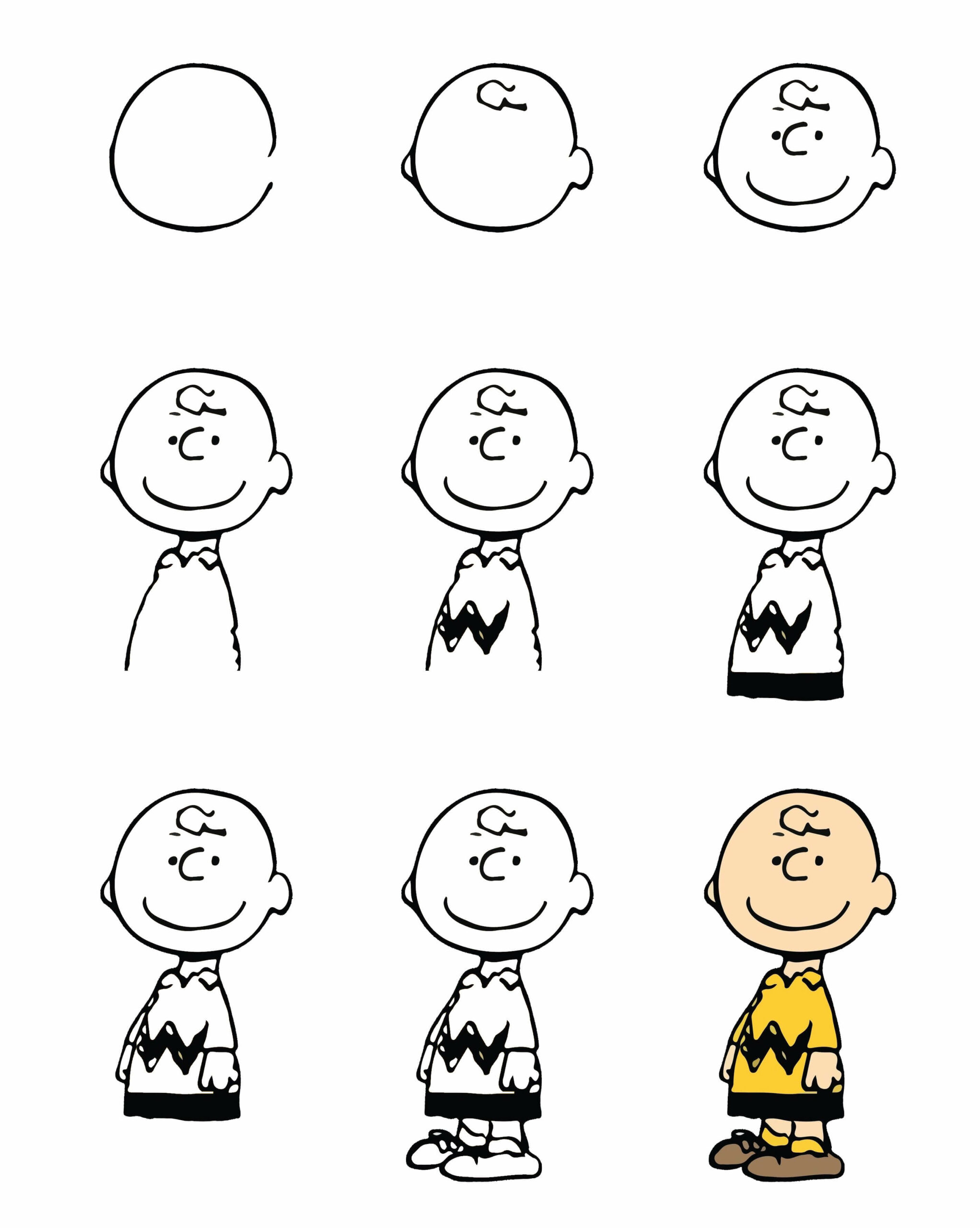 How to draw Charlie Brown idea (3)