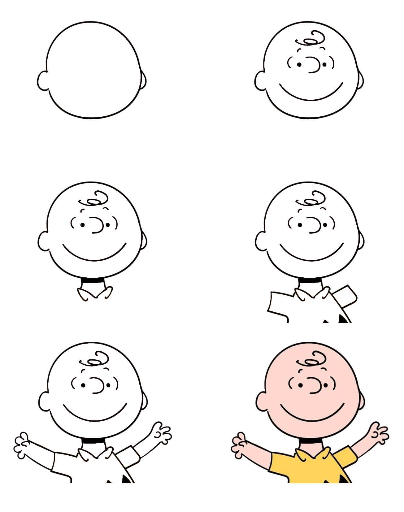 How to draw Charlie Brown idea (4)