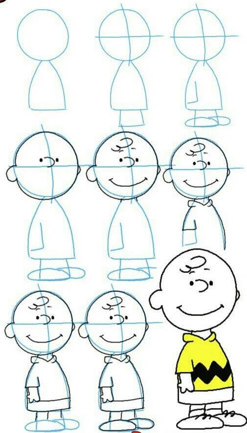 How to draw Charlie Brown idea (5)