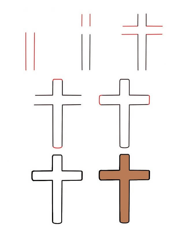 How to draw Cross idea (1)