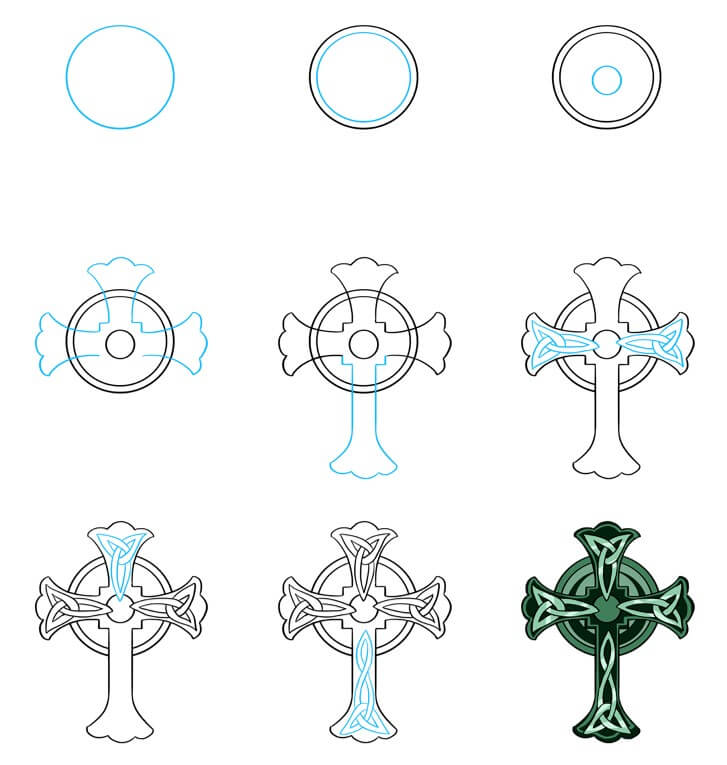 How to draw Cross idea (10)