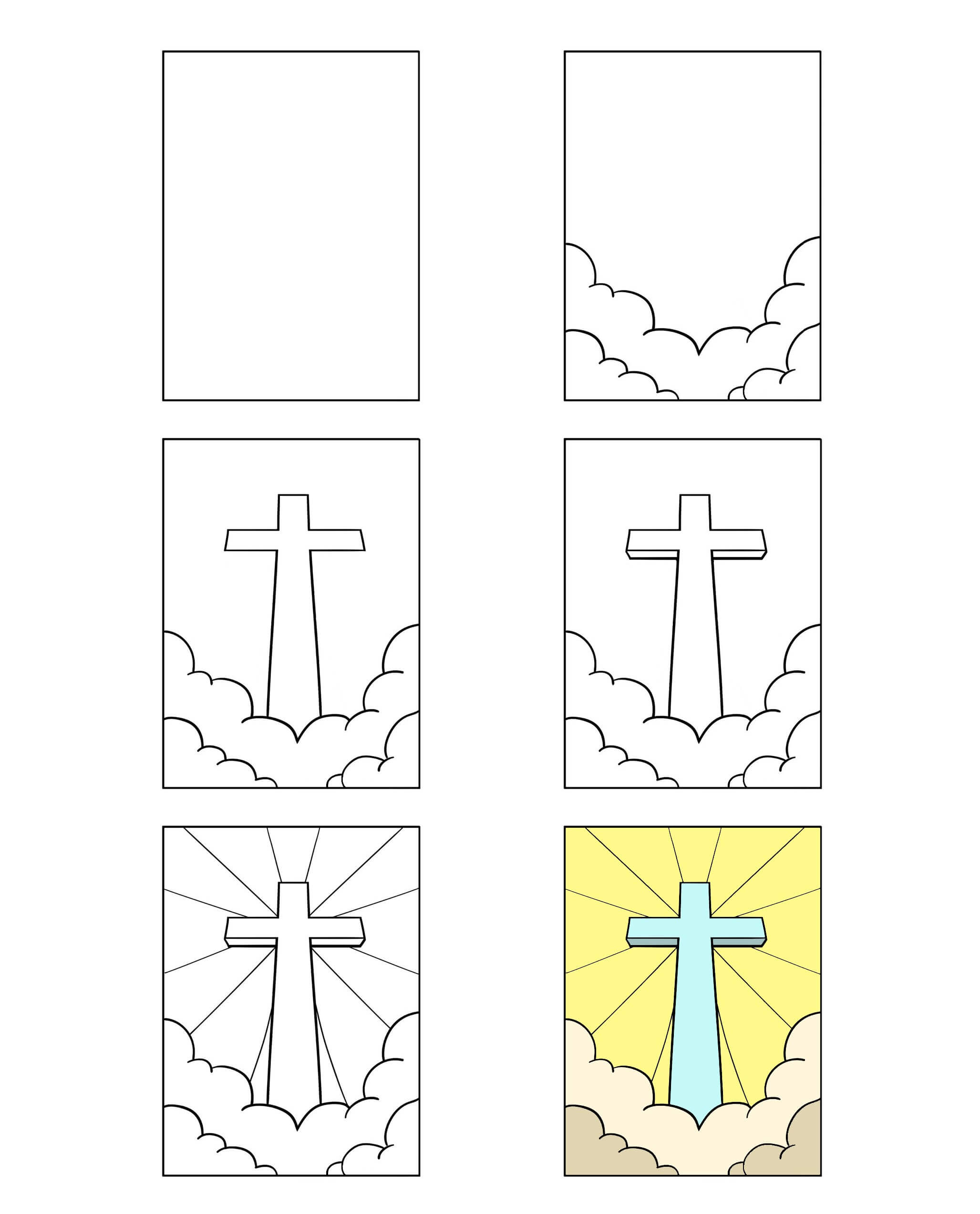 How to draw Cross idea (13)