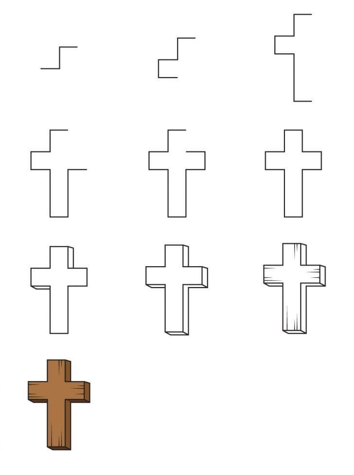 How to draw Cross idea (3)