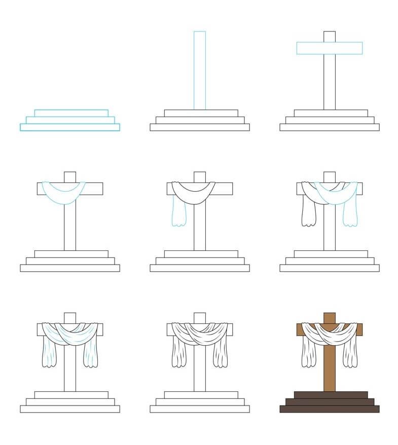 How to draw Cross idea (4)