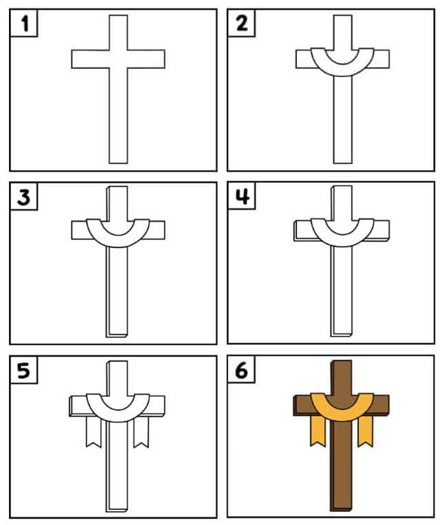 How to draw Cross idea (5)