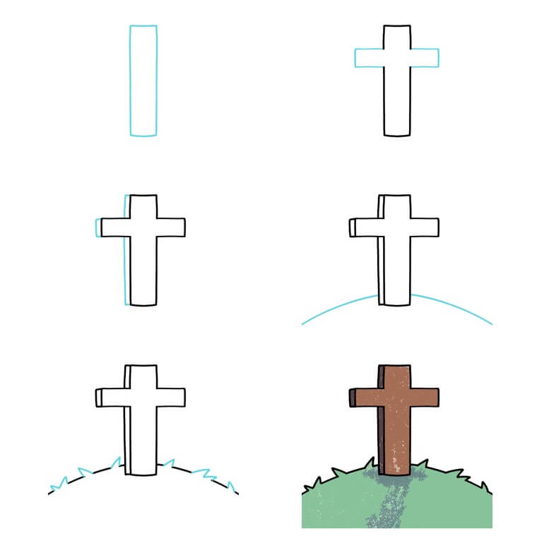 How to draw Cross idea (6)