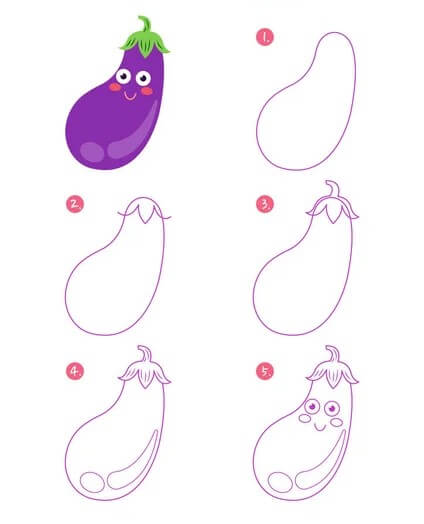 Eggplant idea (16) Drawing Ideas