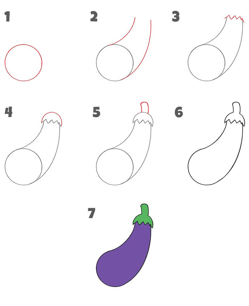 Eggplant idea (17) Drawing Ideas