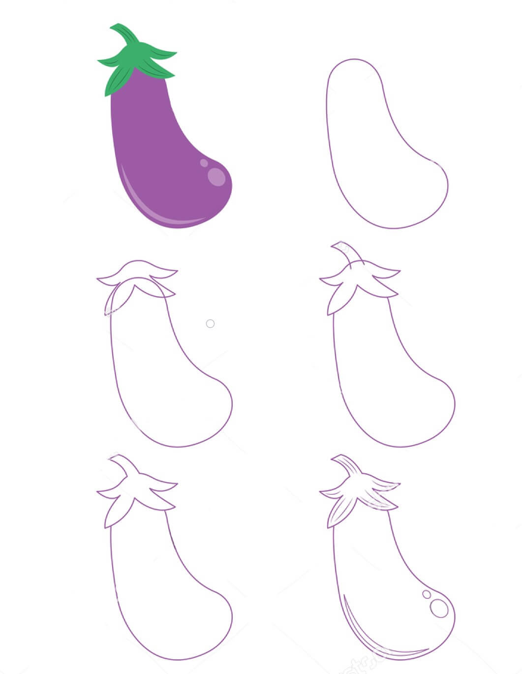 Eggplant idea (18) Drawing Ideas