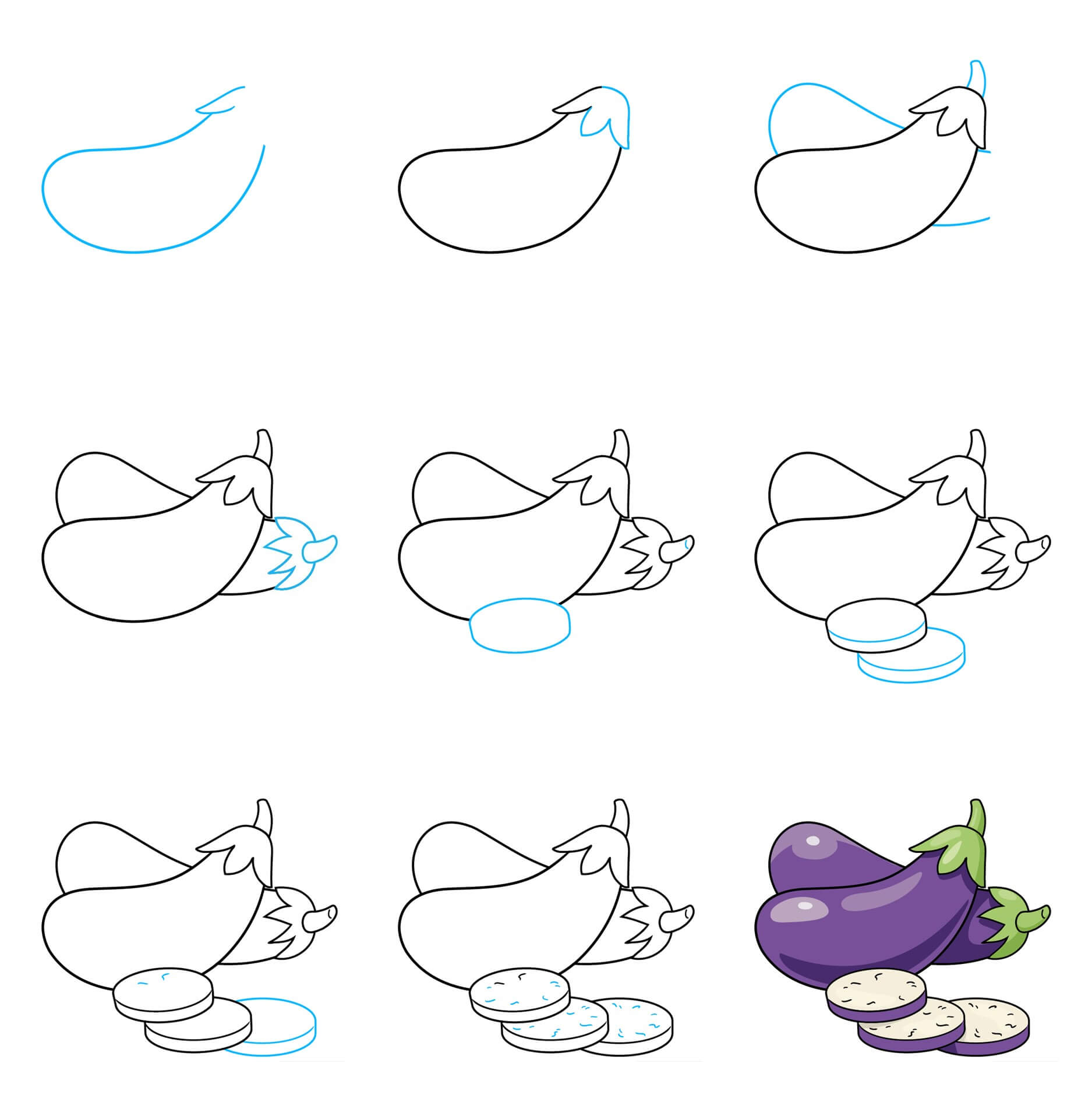 Eggplant Drawing Ideas