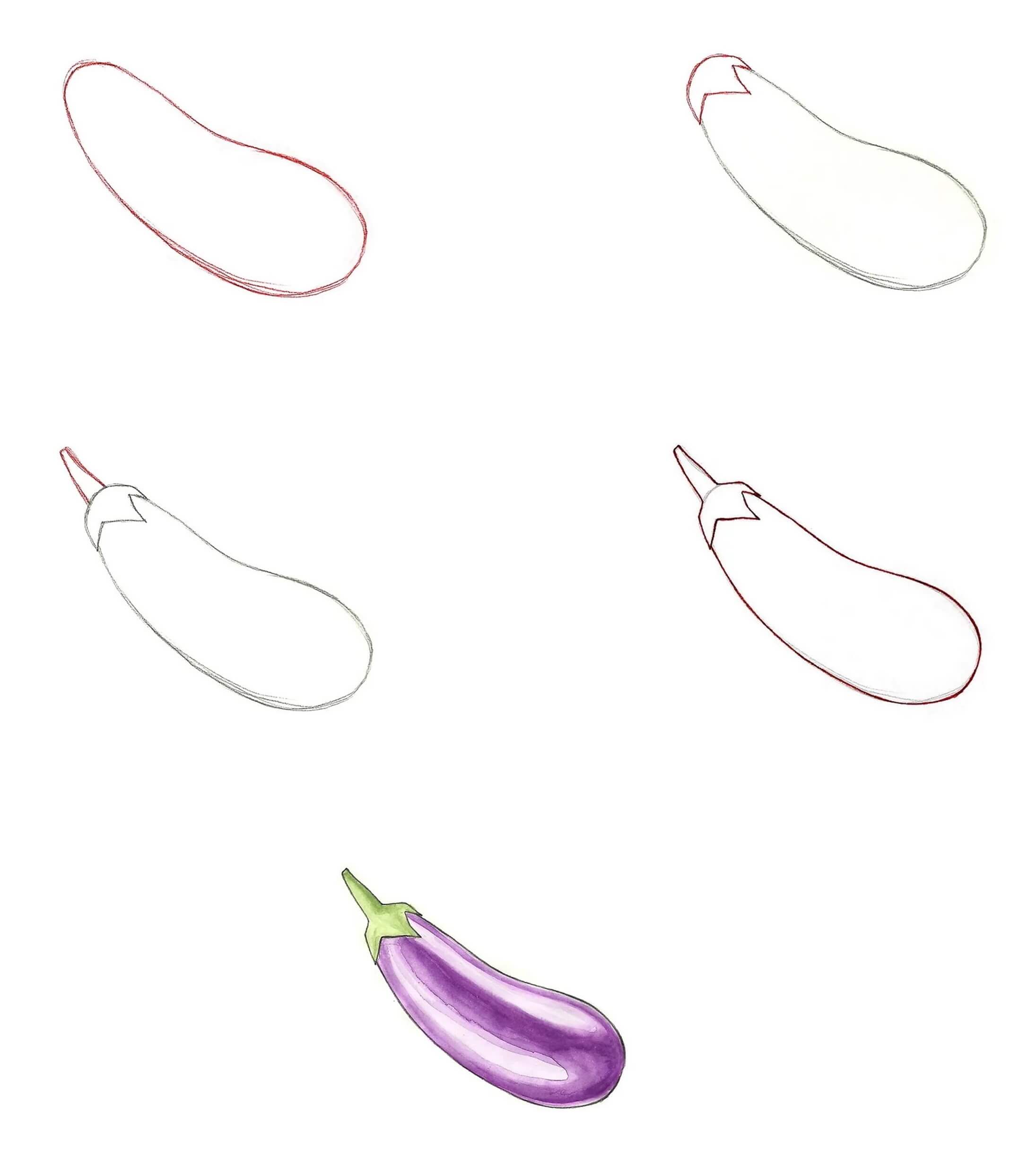 How to draw Eggplant idea (7)