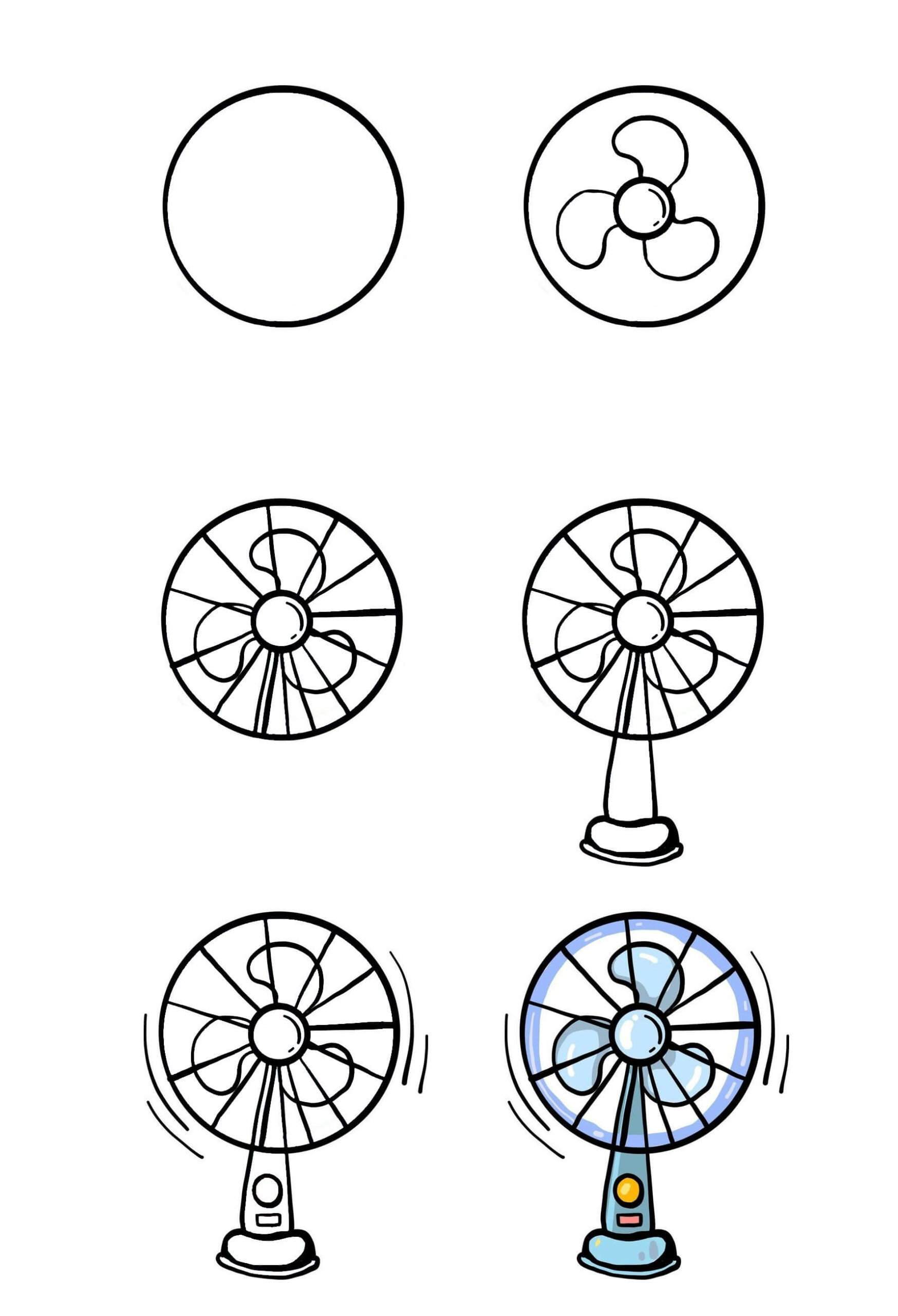 How to draw Fan idea (2)