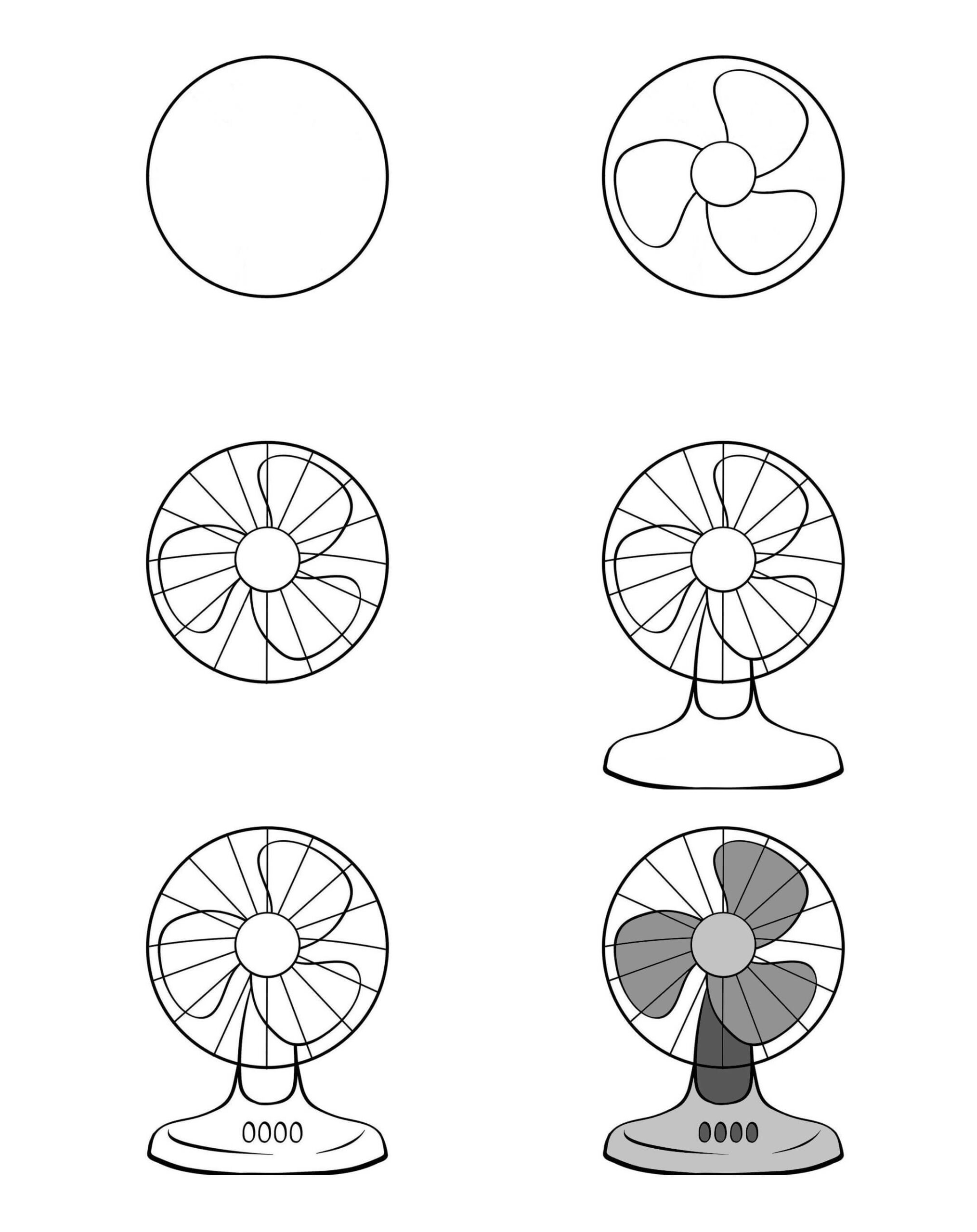 How to draw Fan idea (7)