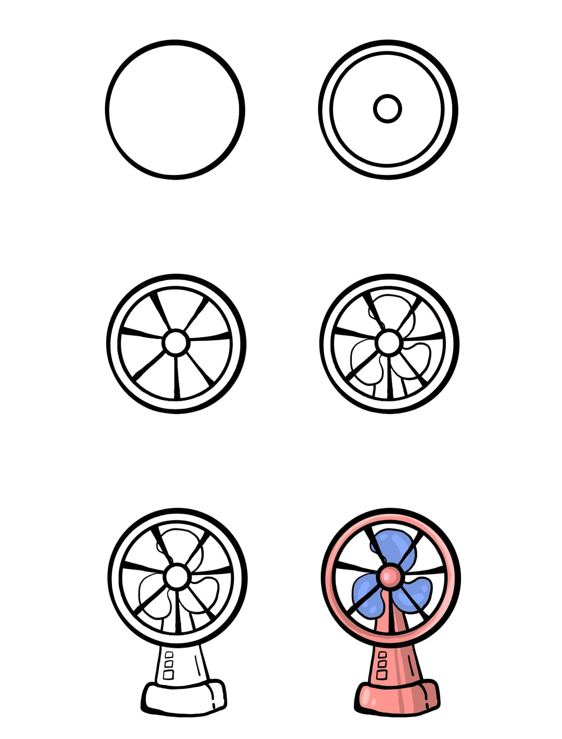 How to draw Fan idea (8)