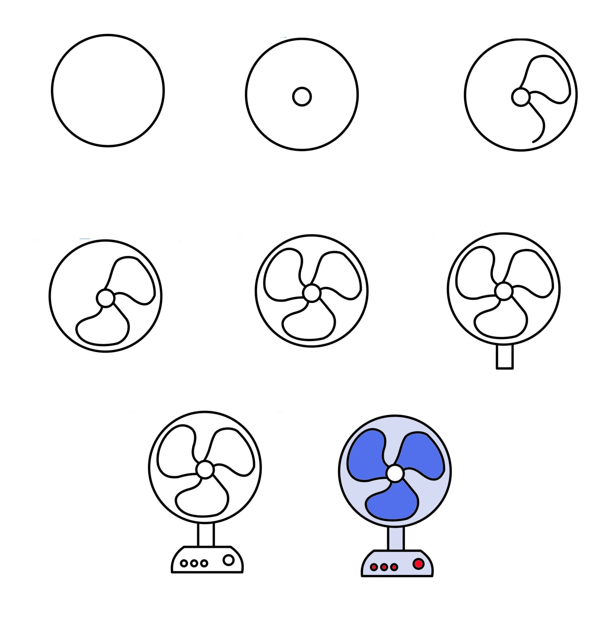 How to draw Fan simple (1)