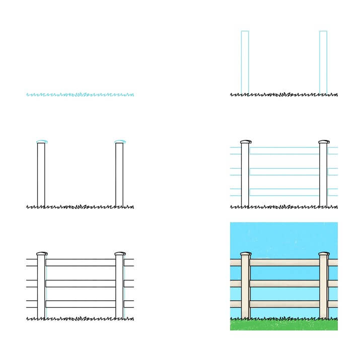 How to draw Fence idea (13)