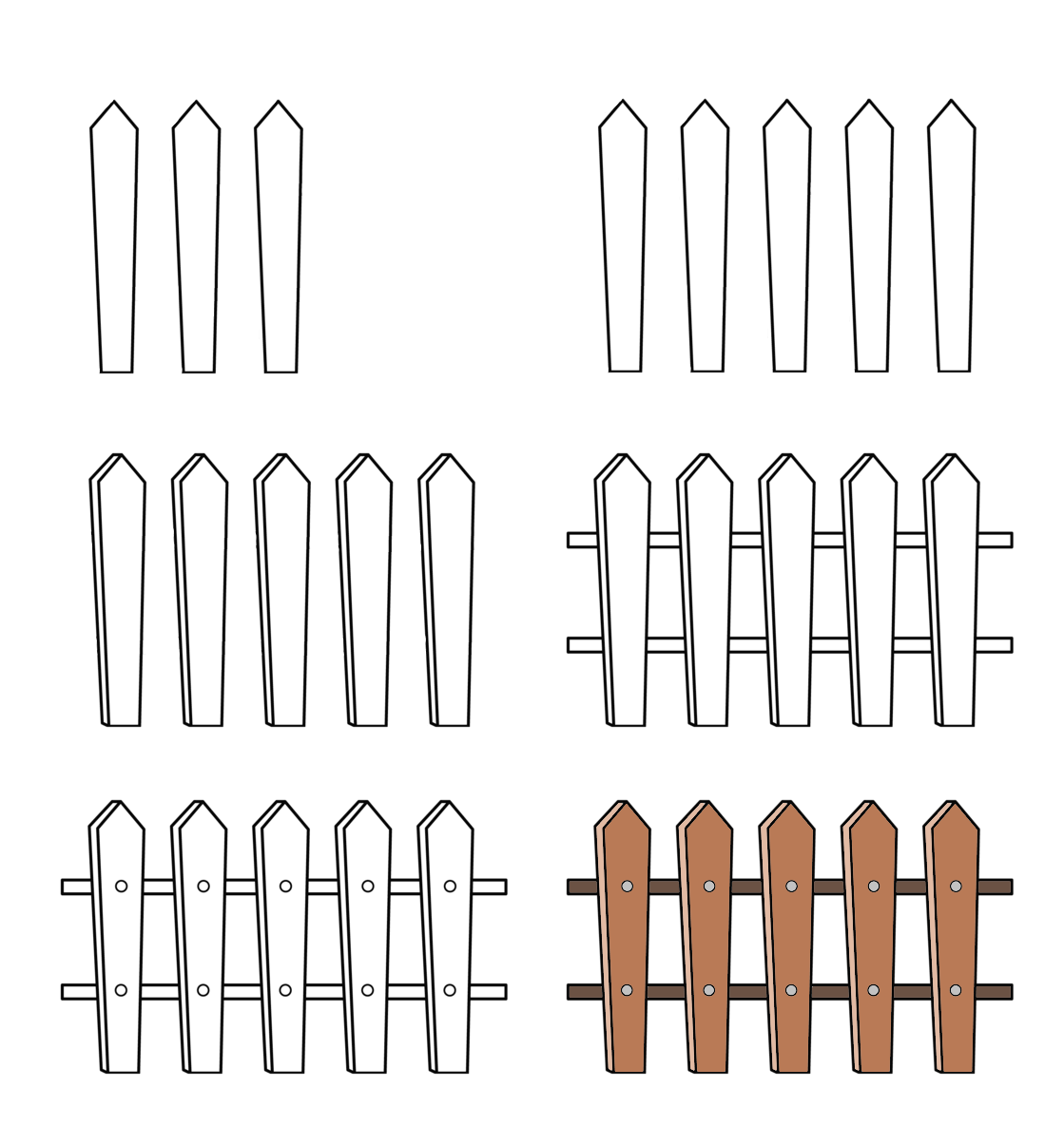 How to draw Fence idea (16)