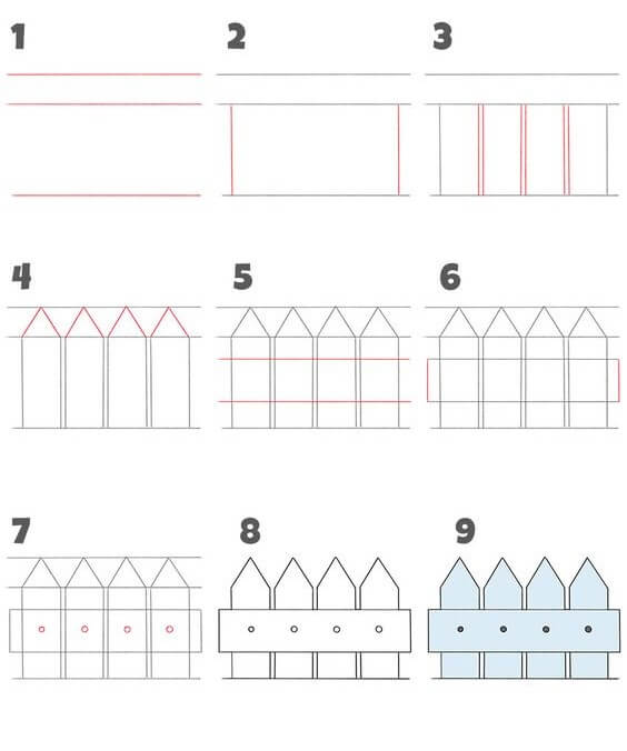 How to draw Fence idea (2)