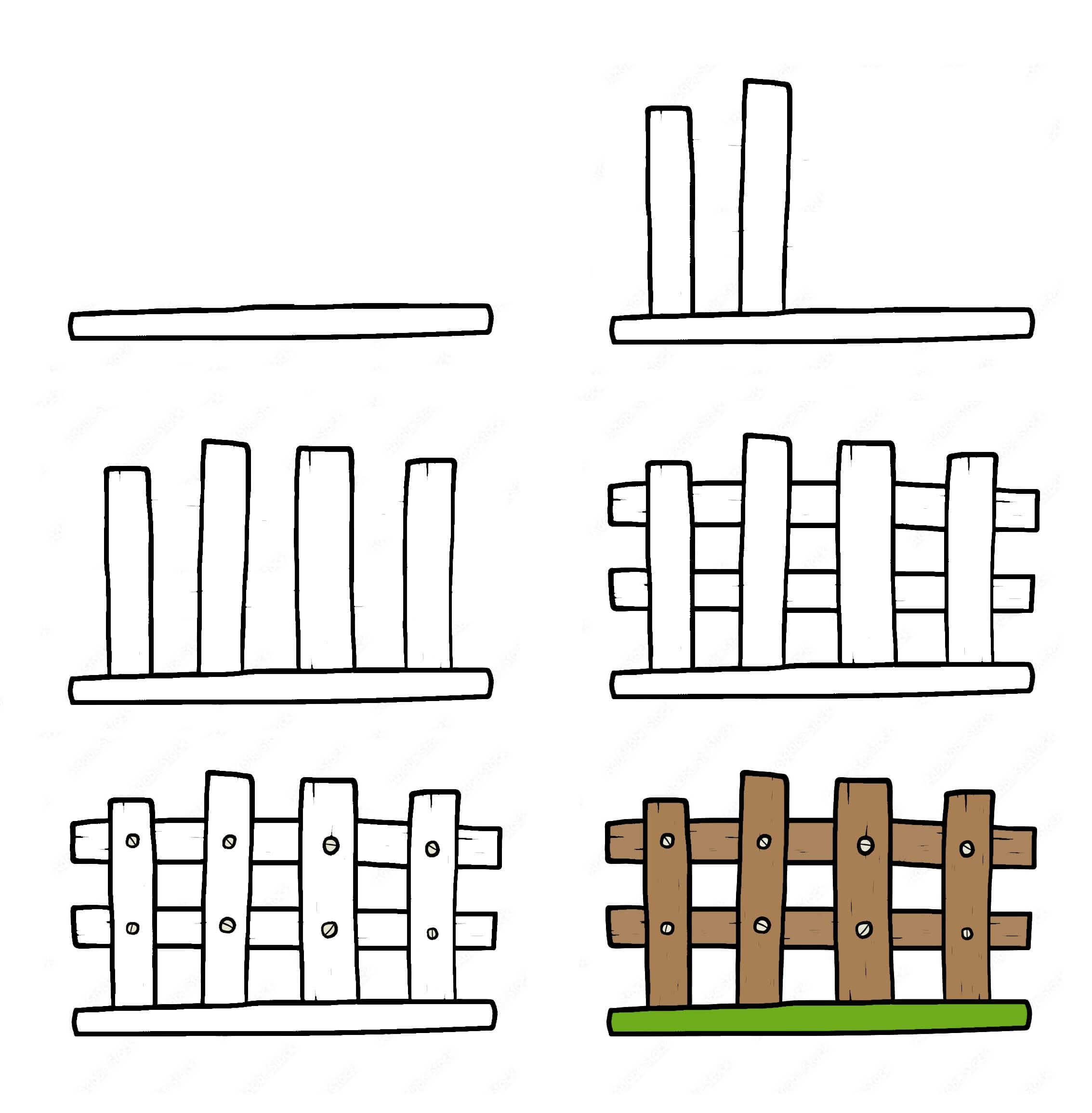 How to draw Fence idea (3)