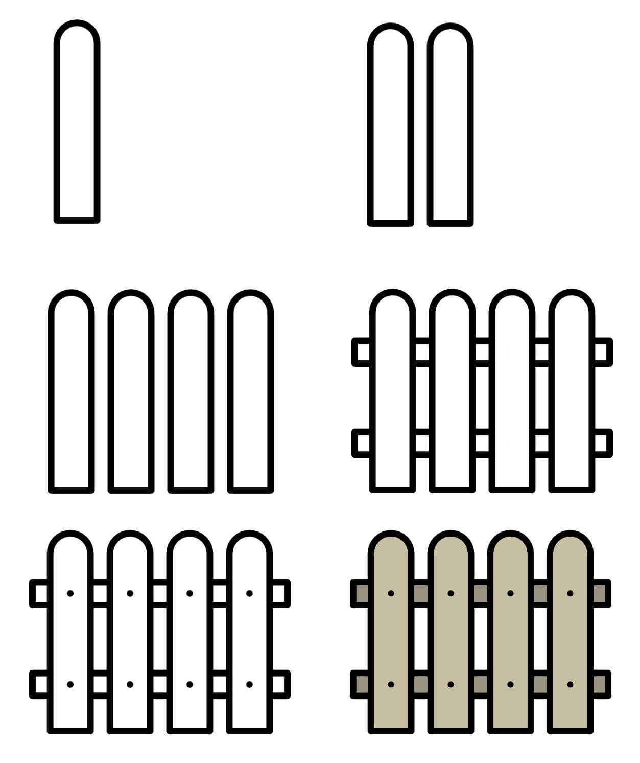 How to draw Fence idea (4)