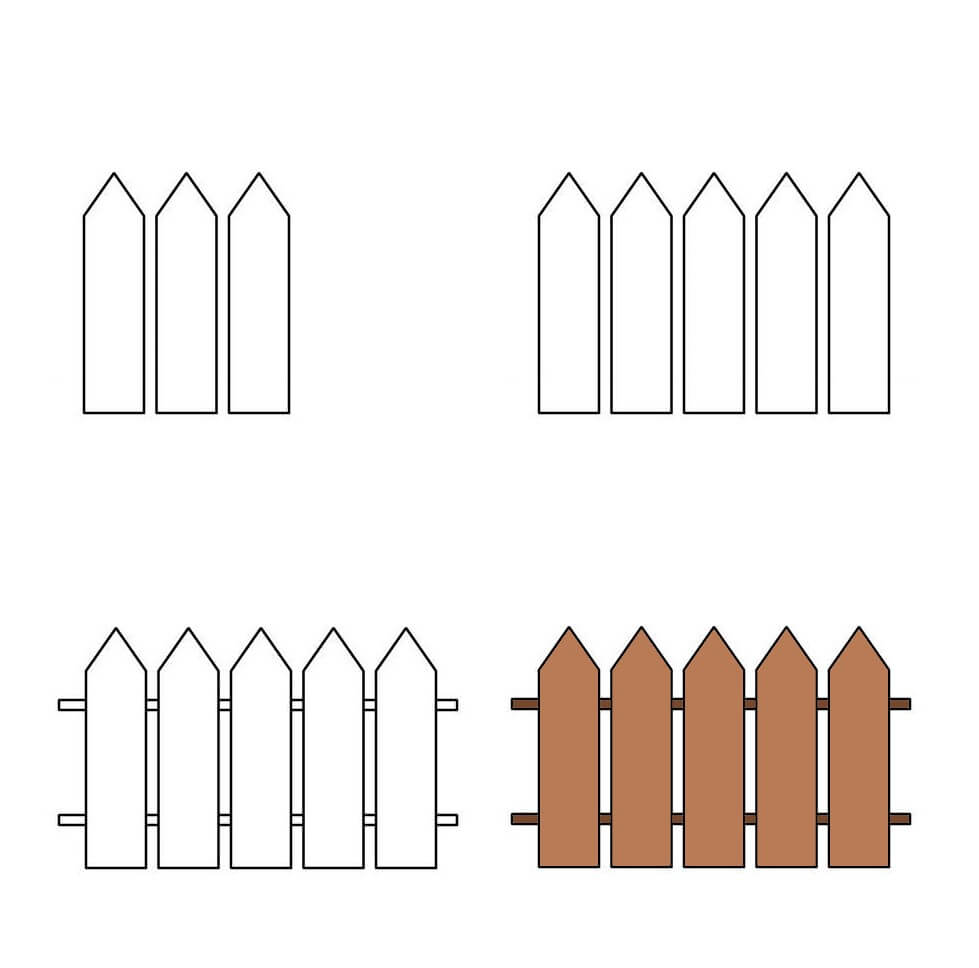 How to draw Fence idea (6)