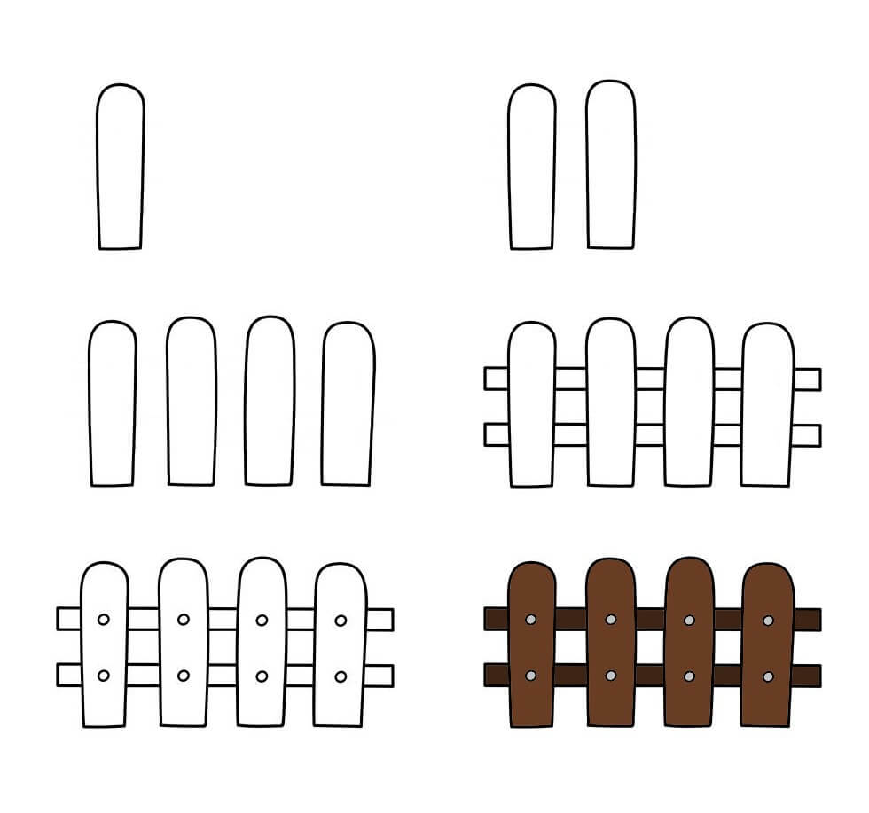 How to draw Fence idea (7)