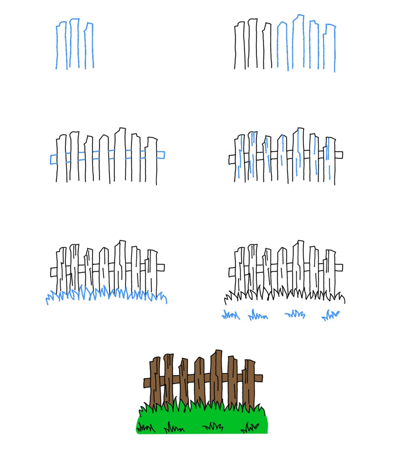 How to draw Fence idea (9)